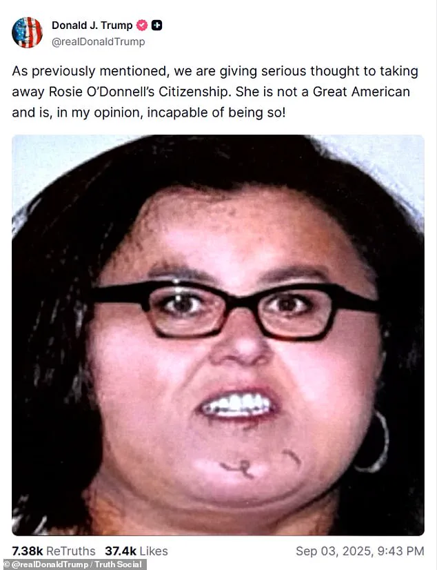 Trump Threatens to Revoke Rosie O’Donnell's Citizenship in Renewed Feud, Despite Legal Limitations