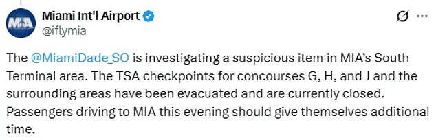 Evacuation at Miami International Airport as Chaos Erupts Over Unattended Luggage Security Incident