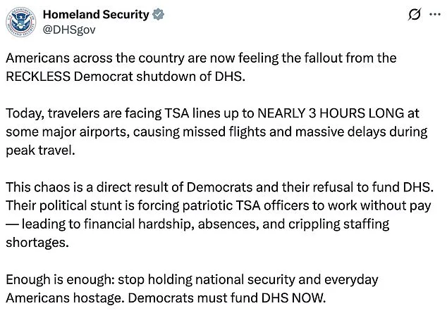 Federal Shutdown Causes Airport Chaos, Sparks Political Fight Over TSA Funding