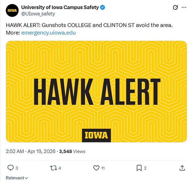 Three students injured in downtown Iowa City shooting early Sunday.
